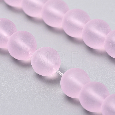 Transparent Glass Beads Strands GLAA-Q064-05-8mm-1