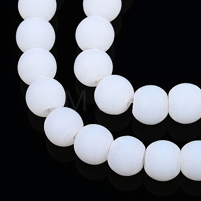 Imitation Jade Glass Beads Strands GLAA-T032-J4mm-MD01-1