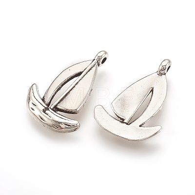 Tibetan Style Alloy Sailing Boat Pendants LS-LF0998Y-NF-1