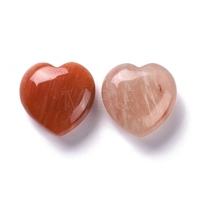 Natural Red Aventurine Heart Love Stone G-I285-09-1