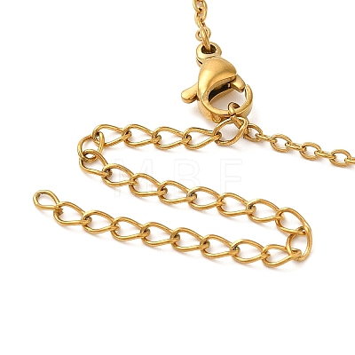 Dinosaur Brass Pendant Necklaces NJEW-B114-01G-04-1