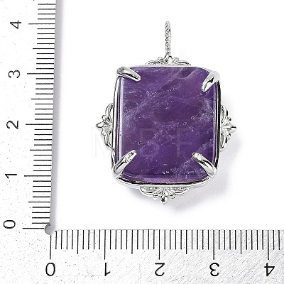 Natural Amethyst Pendants G-I381-01P-05-1