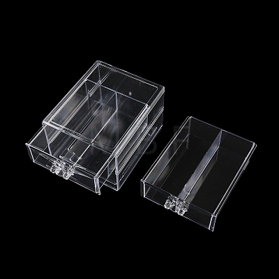 4-Grid Acrylic Jewelry Storage Drawer Boxes CON-K002-01A-1