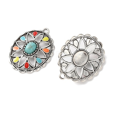 Bohemia Tibetan Style Alloy & Enamel & Synthetic Turquoise Pendants LS-FIND-T074-05AS-1
