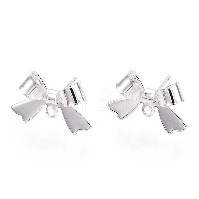 Brass Stud Earring Findings KK-S360-174S-1