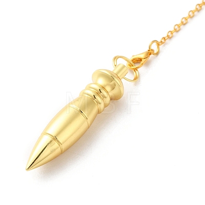 Rack Plating Brass Dowsing Pendulum Big Pendants KK-H444-01-1