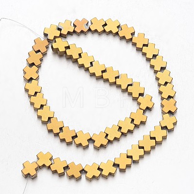 Electroplate Non-magnetic Synthetic Hematite Bead Strands G-F300-51-03-1