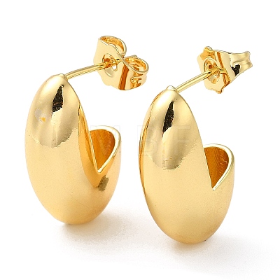 Rack Plating Brass Teardrop Stud Earrings for Women EJEW-Z019-11G-1