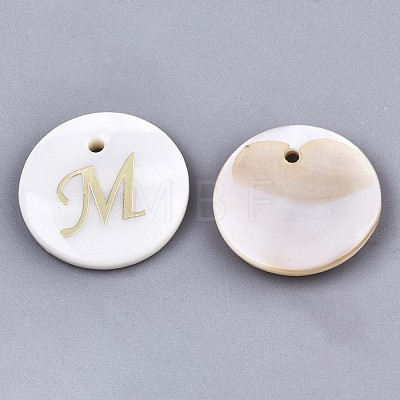 Natural Freshwater Shell Pendants SHEL-N027-04M-1