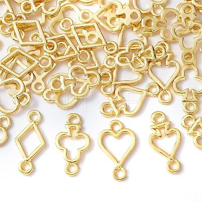 Olycraft 64pcs 4 Style Open Back Bezel Connector Charms FIND-OC0001-74-1