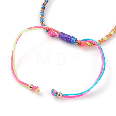 Adjustable Nylon Braided Cord Bracelet Making AJEW-JB00891-03-1