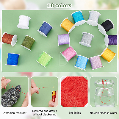   18Rolls 18 Colors Cotton Thread OCOR-PH0002-07B-1