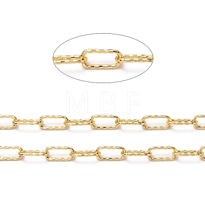3.28 Feet Brass Paperclip Chains X-CHC-I036-27G-1