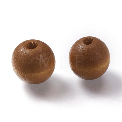 Painted Natural Wood Beads WOOD-A018-16mm-15-1