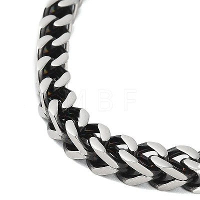 304 Stainless Steel Wheat Chain Bracelets for Men BJEW-B093-04AS-1