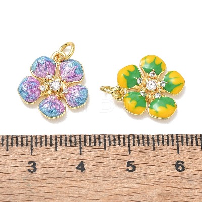 Brass Micro Pave Cubic Zirconia Pendants KK-CBA3AFC-03G-1