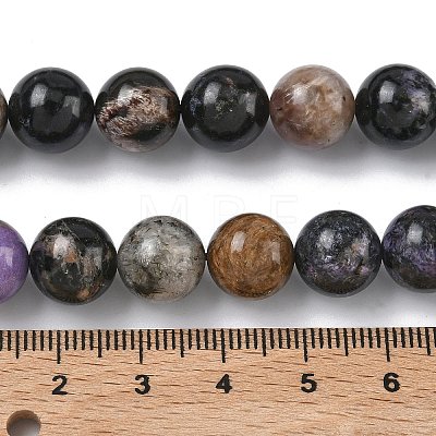 Natural Charoite Beads Strands G-C270-O03-10-1