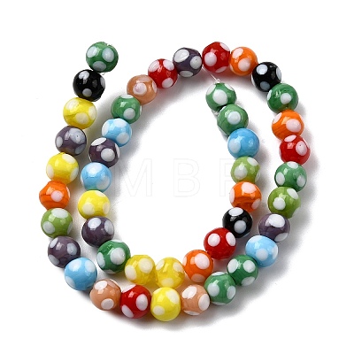 Handmade Lampwork Beads LAMP-D002-8mm-01C-1