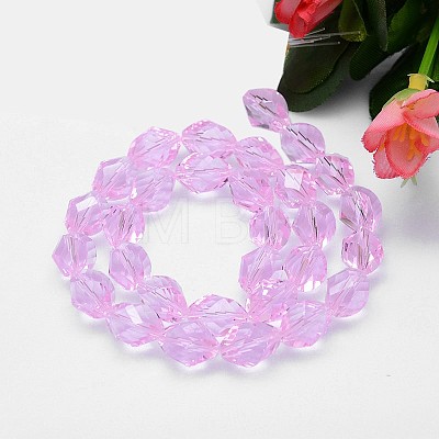 Faceted Polyhedron Imitation Austrian Crystal Bead Strands G-M190-11x8mm-03A-1