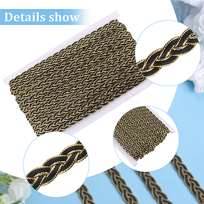 Polyester Fried Dough Twist Lace Ribbon OCOR-WH0078-107B-1