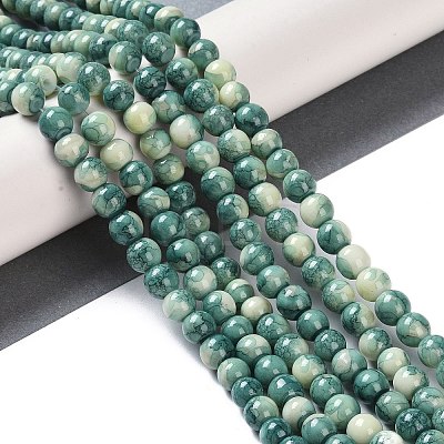 Baking Paint Glass Bead Strands GLAA-H031-01A-07-1