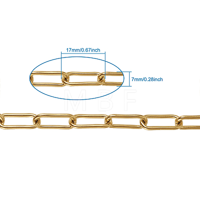 Ion Plating(IP) 304 Stainless Steel Paperclip Chains YS-TAC0003-02G-1