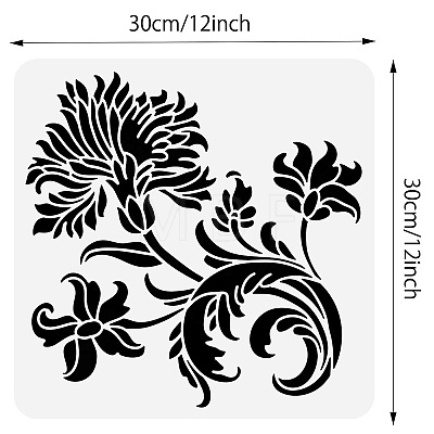 PET Hollow Out Drawing Painting Stencils DIY-WH0418-0023-1