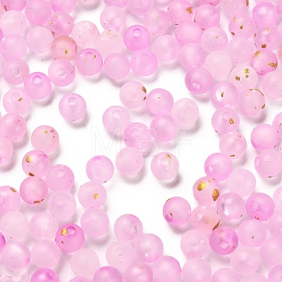 Frosted Transparent Acrylic Beads OACR-F013-12K-1