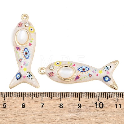 Printed Alloy Enamel Pendants RB-CBAA915-02G-05-1