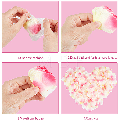 Cloth Artificial Rose Petals DIY-WH0399-60-1