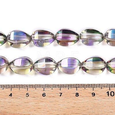 Electroplate Glass Beads Strands EGLA-T028-01J-1