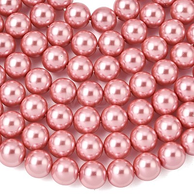 Eco-Friendly Dyed Glass Pearl Round Beads Strands HY-A002-10mm-RB109-1
