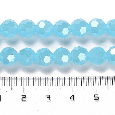 Electroplate Glass Beads Strands EGLA-A035-J8mm-A04-1