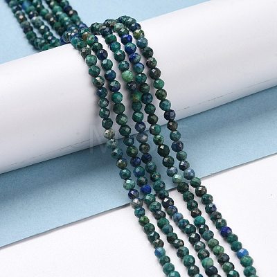 Natural Chrysocolla & Lapis Lazuli Beads Strands X-G-D463-08B-1