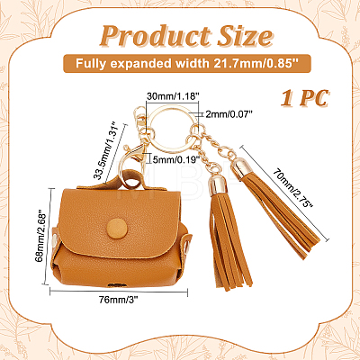 Imitation Leather Wireless Earbud Carrying Case AJEW-WH0258-685B-1