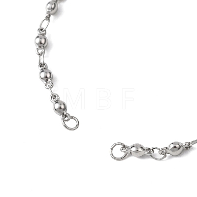 304 Stainless Steel Cable Chain Ball Link Chain Bracelet Making AJEW-JB01458-02-1