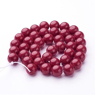 Natural Mashan Jade Round Beads Strands G-D263-10mm-XS04-1