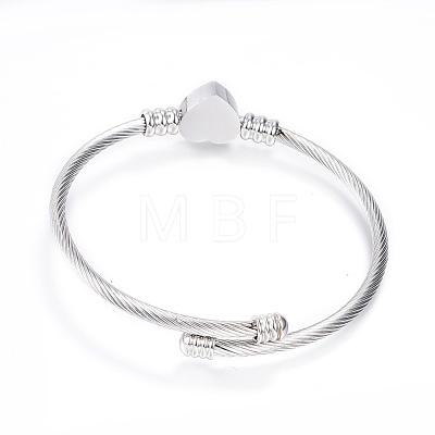 Tarnish Resistant 316 Surgical Stainless Steel Torque Bangles X-BJEW-D437-A37-P-1