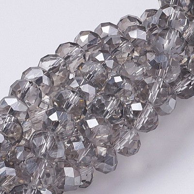 Electroplate Glass Beads Strands GR12MMY-01S-1