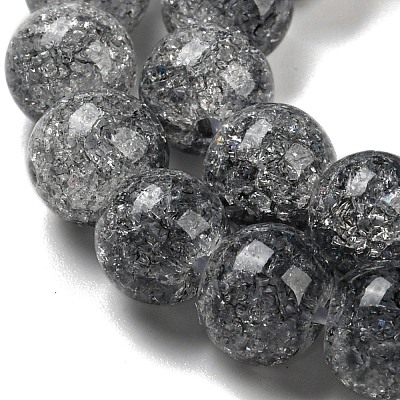 Spray Painted Crackle Glass Beads Strands DGLA-C002-8mm-02-1