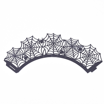 Spider Web Halloween Cupcake Wrappers CON-G010-D04-1