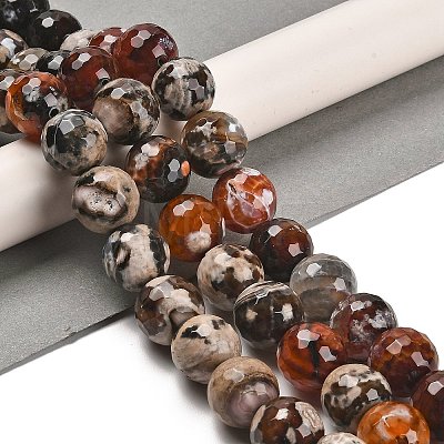 Natural Fire Crackle Agate Beads Strands G-L595-A02-01F-1