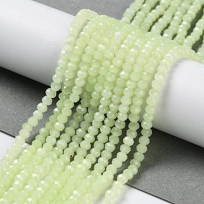 Baking Painted Imitation Jade Glass Bead Strands DGLA-A034-J2MM-A21-1