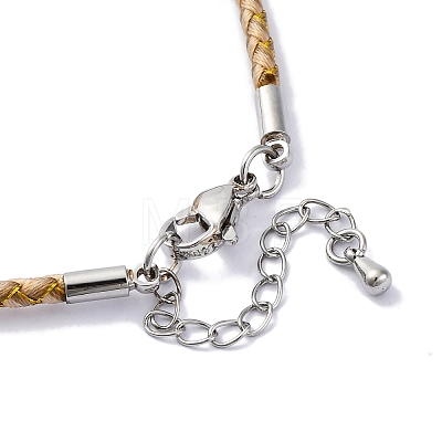 Polyester Cord Braided Bracelet Makings MAK-Z003-01P-27-1