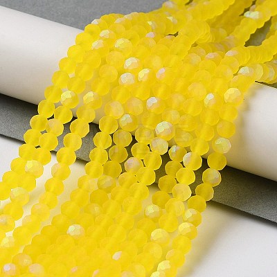 Transparent Glass Beads Strands X1-EGLA-A034-T4mm-MB17-1