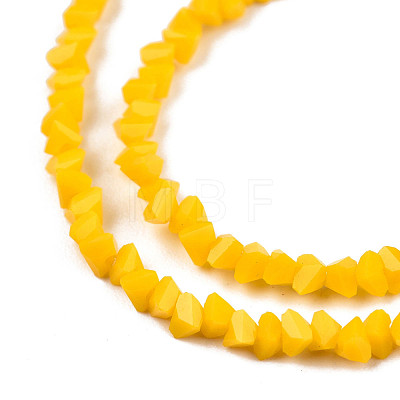 Opaque Solid Color Glass Beads Strands GLAA-N052-01-A04-1