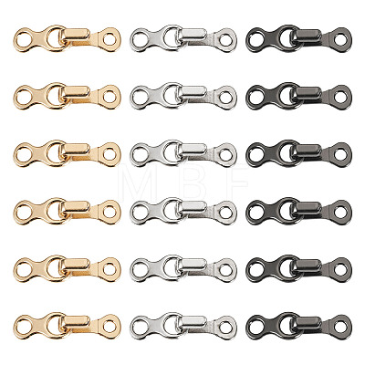 18Pcs 3 Colors Alloy Adjustable Jean Hook and Eye Hook FIND-TA0010-76-1