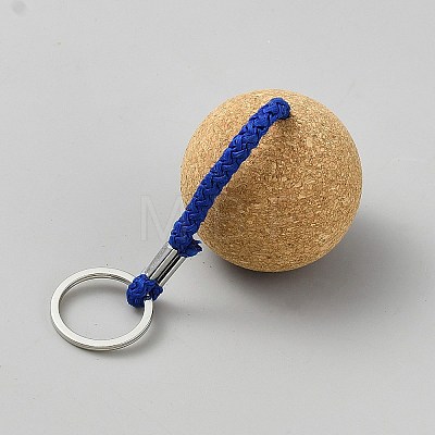 Cork Ball Float Keychain for Boating Fishing Kayaking AJEW-WH0596-033B-1