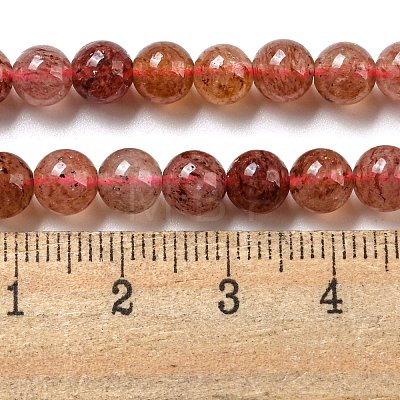 Natural Strawberry Quartz Beads Strands G-M443-A01-01-1