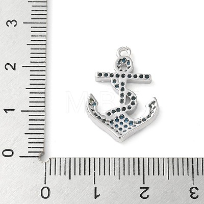 Brass Micro Pave Cubic Zirconia Pendants KK-C086-13P-01-1